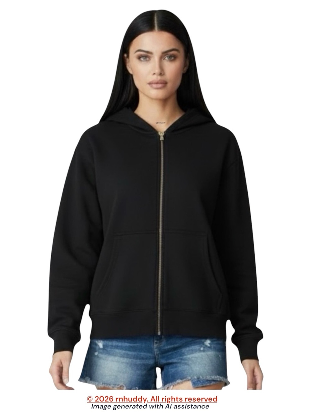 TNA M black cozy fleece perfect fit zip up hoodie